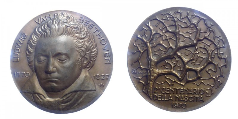 Medaglia - Ludwig Van Beethoven (1770-1827) 2° Centenario della Nascita 1970 - A...