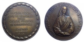 Medaglia - Pietro d'Abano - XII Congresso della Soc.Italiana di Neurologia - Abano 1956 - Ae - Johnson Gr.83.73 Ø mm61