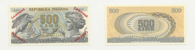 Repubblica Italiana - Banconota - Repubblica Italiana - 500 Lire "Aretusa" - CAM...