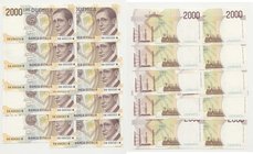 Repubblica Italiana - Banconote - Repubblica Italiana - 2000 Lire "Marconi" 10 pezzi consecutivi
FDS