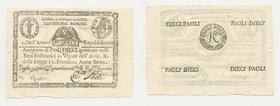 Repubblica Romana - Banconota - 10 Paoli - conservazione eccezionale
FDS