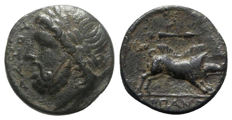 Northern Apulia, Arpi, 3rd century BC. Æ (21mm, 8.03g, 6h). Laureate head of Zeu...