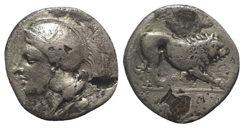 Northern Lucania, Velia, c. 340-334 BC. AR Didrachm (21.5mm, 6.78g, 2h). Head of...