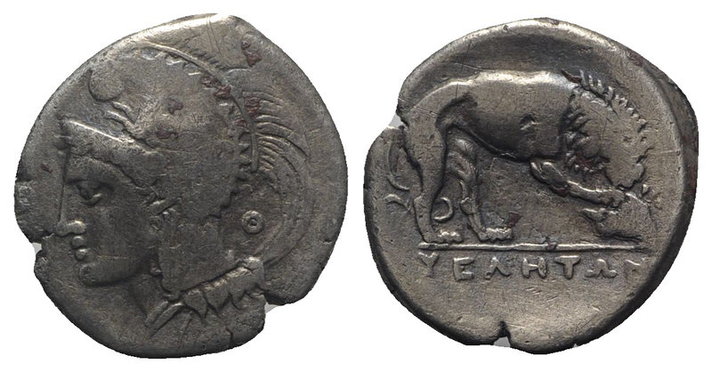 Northern Lucania, Velia, c. 300-280 BC. AR Didrachm (20.5mm, 6.83g, 9h). Philist...