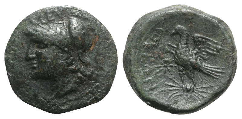 Bruttium, Lokroi Epizephyrioi. Time of Pyrrhos of Epeiros, c. 281-272 BC. Æ (19m...