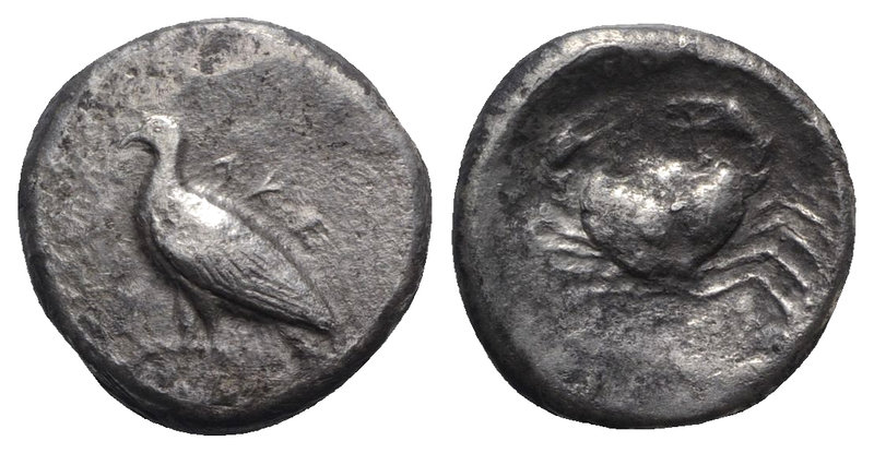 Sicily, Akragas, c. 495-480/78 BC. AR Didrachm (19mm, 7.42g, 6h). Sea eagle stan...