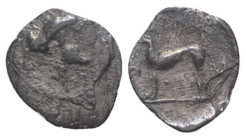 Sicily, Segesta, c. 412-400 BC. AR Hemilitron or Hexionkion (11mm, 0.47g, 1h). H...