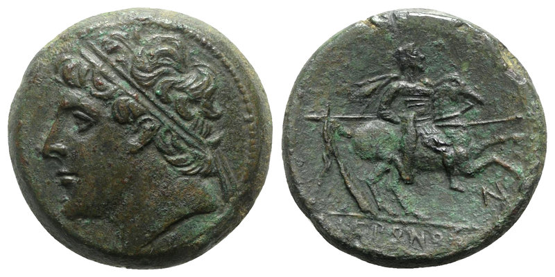 Sicily, Syracuse. Hieron II (275-215 BC). Æ (28mm, 19.11g, 6h). Diademed head l....