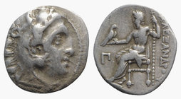 Kings of Macedon, temp. Philip III – Lysimachos, c. 323-280 BC. AR Drachm (17mm, 4.18g, 12h). In the name of Alexander III. Uncertain mint in Western ...