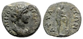 Mysia, Attaea. Pseudo-autonomous issue, c. 2nd century AD. Æ (18mm, 4.75g, 6h). Draped bust of Senate r. R/ Youthful male standing r., with foot on ro...