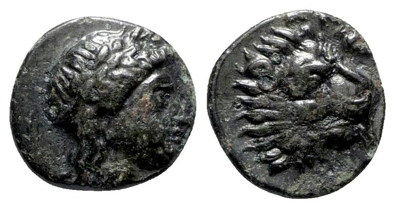 Troas, Antandros, c. 4th-3rd centuries BC. Æ (10mm, 1.68g, 3h). Laureate head of...