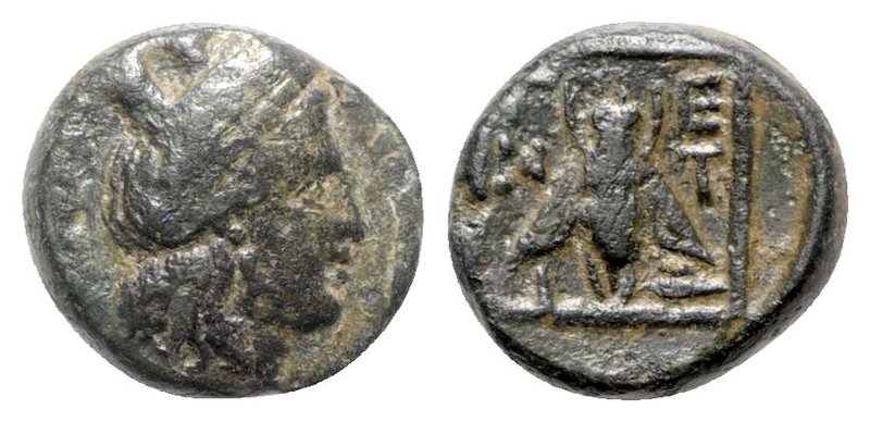 Troas, Gentinos, 3rd-1st centuries BC. Æ (9mm, 1.71g, 6h). Turreted female head ...