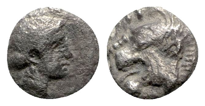 Caria, Uncertain mint (Mylasa?), c. 400-350 BC. AR Hemiobol (5.5mm, 0.30g, 9h). ...