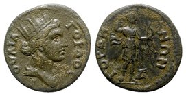 Lydia, Iulia Gordus. Pseudo-autonomous issue, c. 2nd century AD. Æ (16mm, 3.55g, 6h). IOVΛIA ΓOPΔOC, Turreted and draped bust of Tyche r. R/ ΓOPΔHNΩN,...