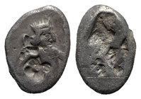 Achaemenid Kings of Persia, c. 505-480 BC. AR Siglos (15mm, 4.91g). Persian king r., in kneeling-running stance, drawing bow. R/ Incuse punch. Carradi...