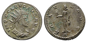 Claudius II (268-270). Radiate (20mm, 3.41g, 11h) Antioch, 269-270. Radiate, draped and cuirassed bust r., seen from behind. R/ Isis standing facing, ...
