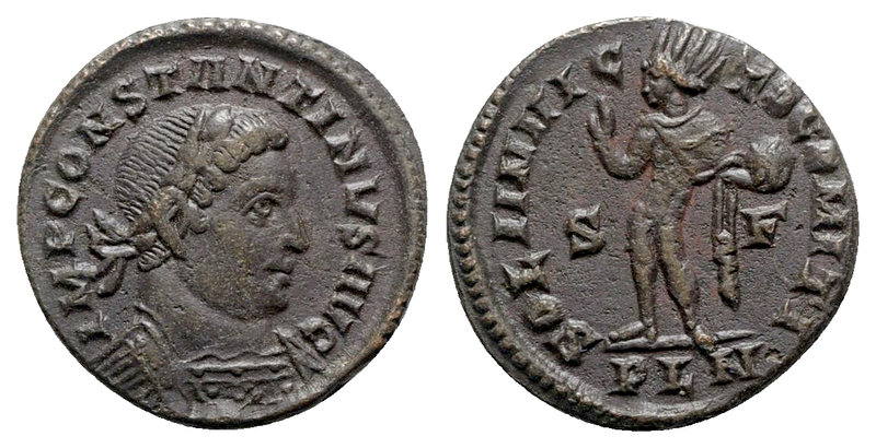 Constantine I (307/310-337). Æ Follis (20mm, 3.15g, 6h). Londinium, 313-4. Laure...