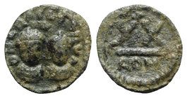 Heraclius (610-641). Æ 20 Nummi (17mm, 3.40g, 12h). Rome. Facing draped busts of Heraclius and Heraclius Constantine. R/ Large XX; above, cross, in ex...