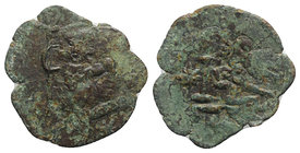 Philippicus (Bardanes, 711-713). Æ 40 Nummi (24mm, 2.43g, 6h). Syracuse. Philippicus standing facing, holding cross-tipped sceptre and globus cruciger...