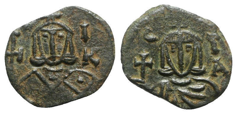 Nicephorus I and Stauracius (802-811). Æ 40 Nummi (17mm, 2.33g, 6h). Syracuse, 8...