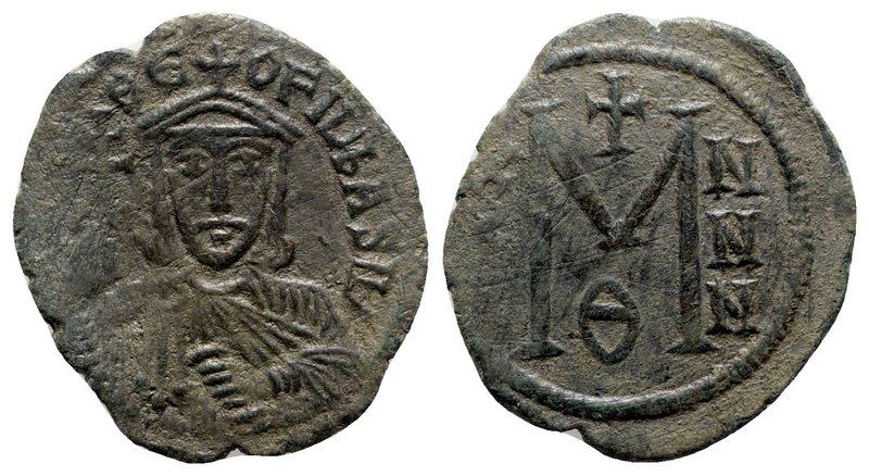 Theophilus (829-842). Æ 40 Nummi (28.5mm, 6.87g, 6h). Constantinople, 829-830/1....