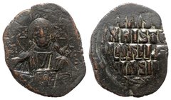 Anonymous, time of Basil II and Constantine VIII (c. 976-1025). Æ 40 Nummi (32mm, 10.89g, 6h). Facing bust of Christ Pantocrator. R/ Legend in four li...