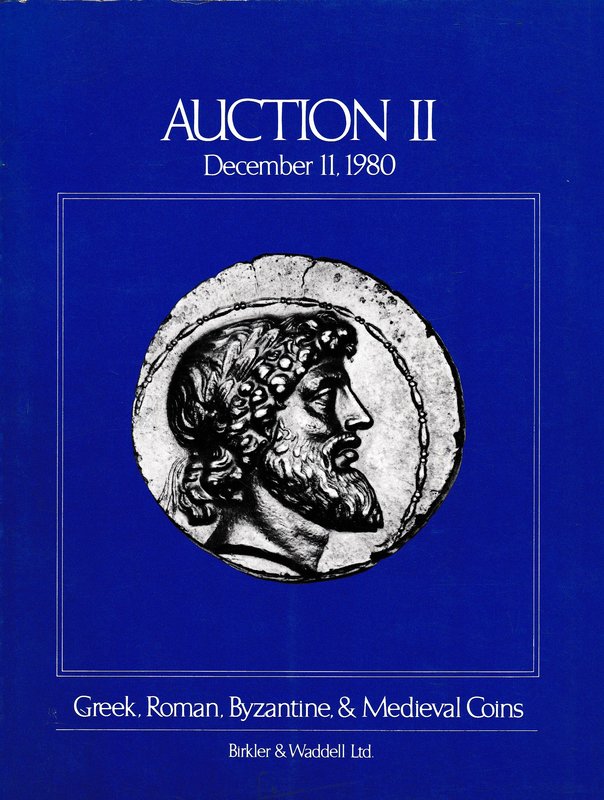 Brickler & Waddell, Greek, Roman & Byzantine Coins. Auction 2. New York, 2 Decem...