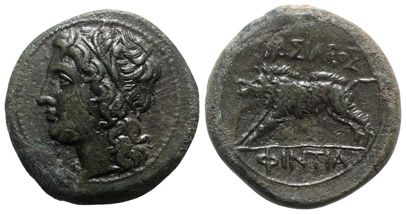 Sicily, Akragas. Phintias (287-279 BC). Æ (20mm, 6.01g, 6h). c. 282-279 BC. Wrea...