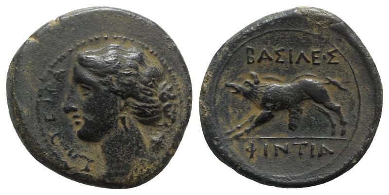 Sicily, Akragas. Phintias (287-279 BC). Æ (23mm, 7.41g, 6h), c. 282-279. Wreathe...