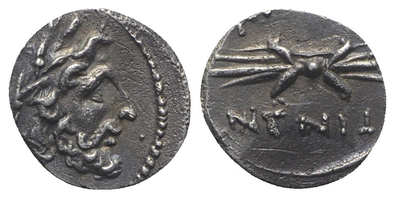 Sicily, Akragas. Punic Occupation, 213-211 BC. AR Litra or 1/8 Shekel (9mm, 0.62...
