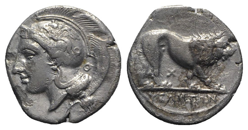 Northern Lucania, Velia, c. 340-334 BC. AR Stater (21mm, 7.22g, 6h). Theta Group...