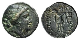 Thrace, Mesambria, c. 275/50-175 BC. Æ (18mm, 5.91g, 12h). Diademed female head r. R/ Athena Promachos l. Topalov, Messambria 16; SNG BM Black Sea 280...