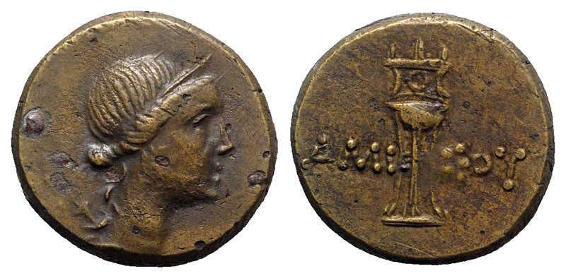 Pontos, Amisos, c. 125-100 BC. Æ (20mm, 8.64g, 11h). Bust of Artemis r., bow and...