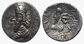Kings of Persis. Kapat (Napad) (mid-late 1st century AD). AR Hemidrachm (13.5mm, 1.56g, 9h). Bearded bust of Kapat l., wearing diadem and Parthian-sty...