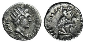 Augustus (27 BC-AD 14). AR Denarius (18mm, 3.63g, 11h). Rome. L. Aquillius Florus, moneyer, 19/8 BC. Radiate head of Sol r. R/ Bare-headed Parthian kn...