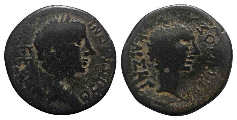 Tiberius and Divus Augustus (14-37). Macedon, Thessalonica. Æ (23mm, 9.14g, 12h)...