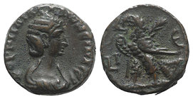 Salonina (Augusta, 254-268). Egypt, Alexandria. BI Tetradrachm (21mm, 11.36g, 12h), year 15 of Gallienus (AD 267/8). Diademed and draped bust r. R/ Ea...