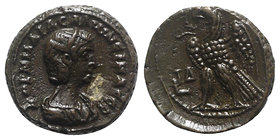 Salonina (Augusta, 254-268). Egypt, Alexandria. BI Tetradrachm (22mm, 9.70g, 12h), year 14 of Gallienus (AD 266/7). Diademed and draped bust r. R/ Eag...