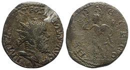 Postumus (260-269). Æ Sestertius (31mm, 11.37g, 6h). Mint II. Radiate, draped and cuirassed bust r. R/ Hercules standing l., raising hand and holding ...