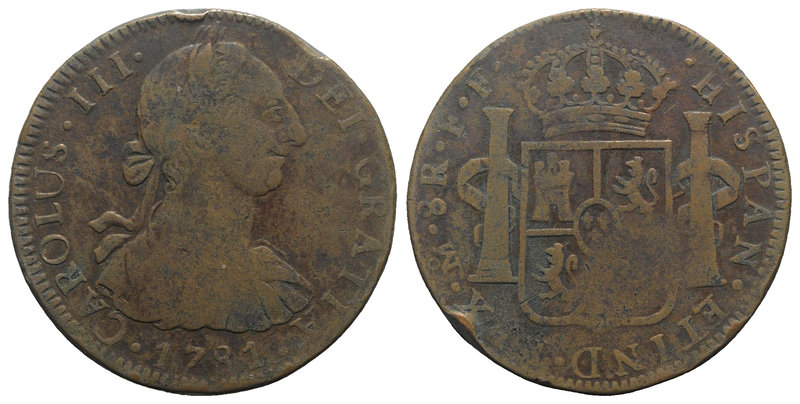 Mexico, Carlos III (1759-1788). Plated 8 Reales 1781 (39.5mm, 24.29g, 1h). Cf. C...