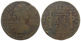Mexico, Carlos III (1759-1788). Plated 8 Reales 1781 (39.5mm, 24.29g, 1h). Cf. Calicó 931. Contemporary imitation, nicks on edge, Good Fine