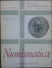 AA.VV. Numismatica. Rivista. Nuova serie, Anno II, n. 2. Maggio-Agosto 1961. P.&P. Santamaria Editori, Roma.120pp., illustrazioni B/N. Buone condizion...
