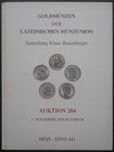 Hess - Divo. Auktion 284 - Goldmunzen der Lateinischen Munzunion, Sammlung Klaus Baumberger. Zurigo, 1 Novembre 2000. Copertina rigida, 247 lotti, fot...