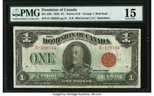 Canada Dominion of Canada $1 2.7.1923 DC-25b PMG Choice Fine 15. 

HID09801242017