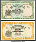 Hong Kong Chartered Bank 5 Dollars ND (1962-70) Pick 68c; ND (1967) Pick 69 Crisp Uncirculated. 

HID09801242017