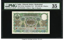 India Princely States Hyderabad 5 Rupees ND (1945-46) Pick S273d PMG Choice Very Fine 35. Previously mounted.

HID09801242017
