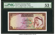 Kuwait Kuwait Currency Board 1 Dinar 1960 (ND1961) Pick 3 PMG About Uncirculated 53 EPQ. 

HID09801242017