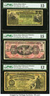 Mexico Banco Minero de Chihuahua 10; 2; 1 Pesos 26.5.1914; 7.2.1914; 26.4.1914 Pick S186; S184; 162d M155; M153; M162d Three Examples PMG Fine 12; Cho...