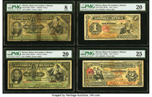 Mexico Banco de Londres y Mexico 1; 2; 5 (2) Pesos 14.2.1914 (2); 1.10.1913; 1.5.1906 Pick S240; S241; S233d; S233c M279a; M280a; M271d; M271c Four Ex...