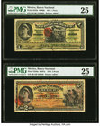 Mexico Banco Nacional de Mexicano 1; 2 Pesos 6.12.1913 Pick S255b; S256a M296b; M297a Two Examples PMG Very Fine 25. 

HID09801242017